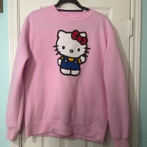 Sanrio Hello Kitty Pink Crew Pullover Sweater Size